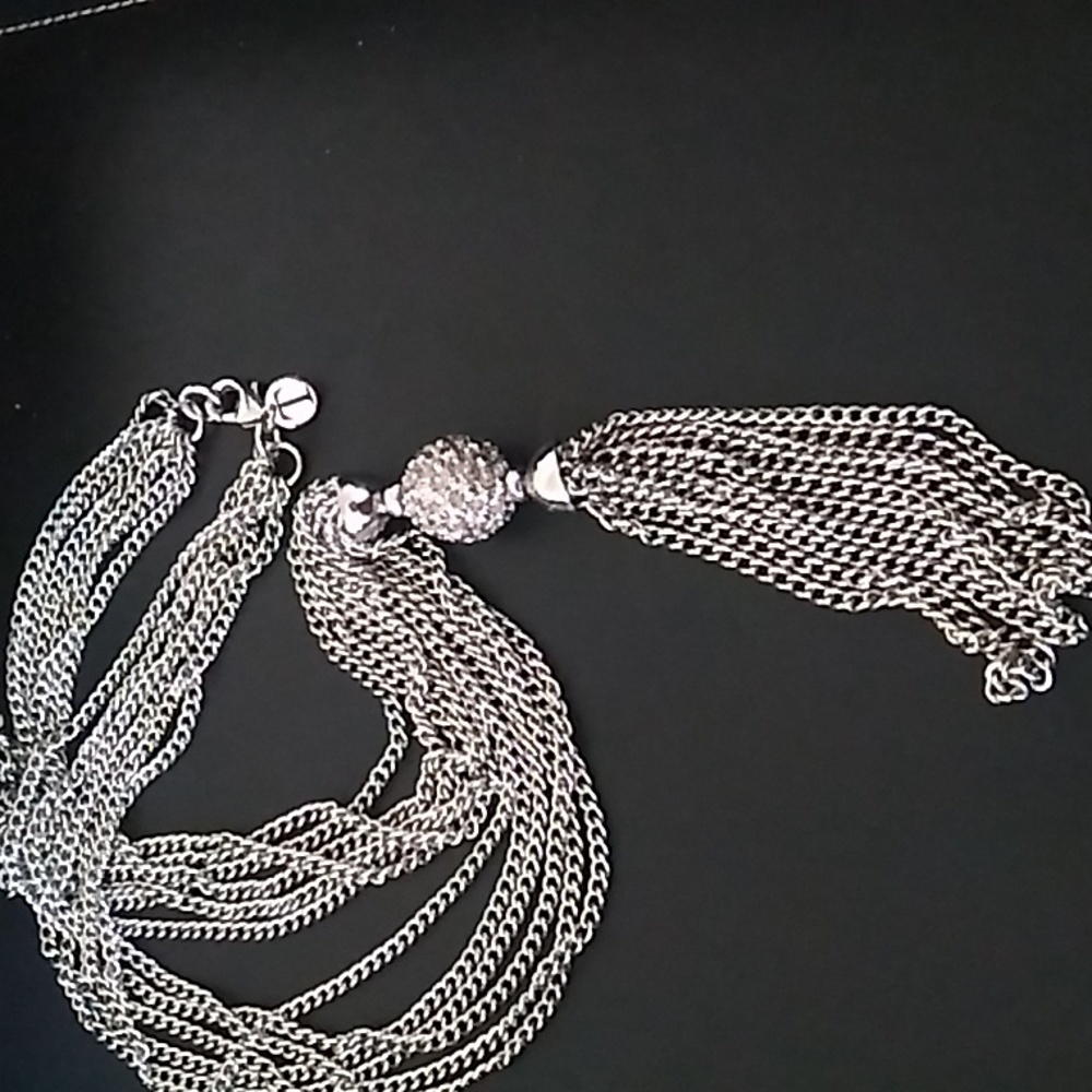 Talbot's Six Stranded Metal Tassel Necklace